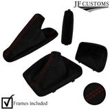 DARK RED STITCH SUEDE GEAR & HANDBRAKE + FRAME FITS 3 SERIES BMW E36 E46 91-05