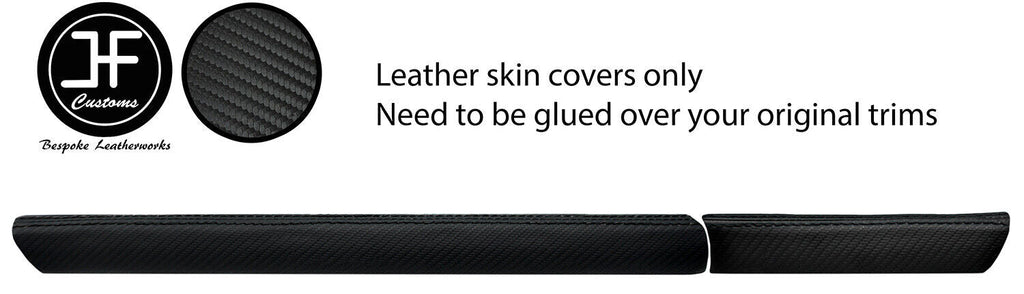 BLACK STITCH DASH DASHBOARD TRIM CARBON VINYL COVERS FOR RENAULT CLIO MK2 01-05