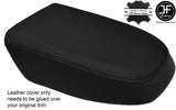 BLACK & BLACK REAL LEATHER ARMREST COVER FITS FORD FOCUS MK3 2005-2008