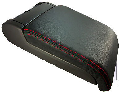 FITS VAUXHALL SIGNUM  ARMREST LEATHER COVER red stitch CUSTOM NEW MADE IN UK