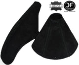 BLACK STITCH FOR TOYOTA SUPRA MKIV MK4 1993-2002 FAUX SUEDE GEAR HANDBRAKE SET