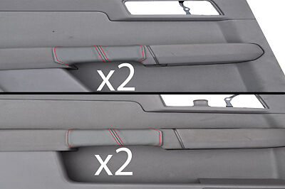 red stitch FITS AUDI A2 00-05  2X FRONT DOOR & 2X REAR DOOR HANDLE COVERS
