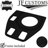 BLACK STITCH LEATHER GEAR BASE COVER WITH PLASTIC FRAME FOR TRIUMPH STAG 70-77