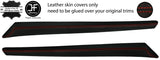 RED  STITCH 2X TOP DOOR CAPPING LEATHER COVERS FOR PORSCHE 911 SC TARGA 78-83