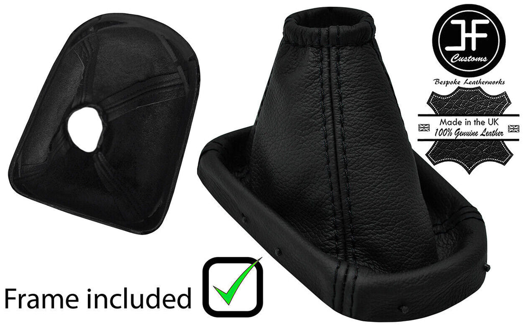 BLACK STITCH LEATHER GEAR GAITER+PLASTIC FRAME FITS CHEVROLET CRUZE 2010-2015