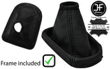 BLACK STITCH LEATHER GEAR GAITER+PLASTIC FRAME FITS CHEVROLET CRUZE 2010-2015