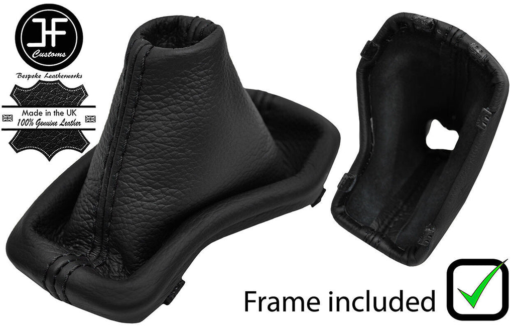 BLACK STITCH LEATHER AUTOMATIC GEAR GAITER+PLASTIC FRAME FOR KIA SOUL 2009-2013