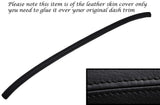 BLACK STITCH TOP RAIL DASH DASHBOARD LEATHER SKIN COVER FITS MG MIDGET 64-79