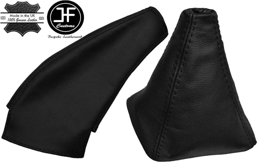 BLACK REAL LEATHER GEAR & HANDBRAKE GAITER FITS MITSUBISHI GTO 3000GT 90-01
