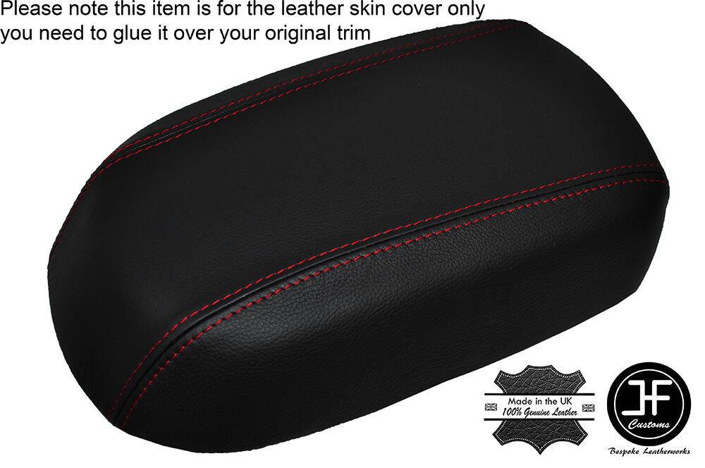RED STITCHING LEATHER SKIN ARMREST SKIN COVER FITS HYUNDAI ELANTRA 00-06