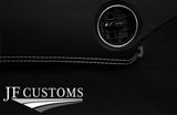 WHITE STITCH LEATHER 2X FRONT DASH TRIM COVERS FITS MAZDA MX5 MK3 NC 05-14