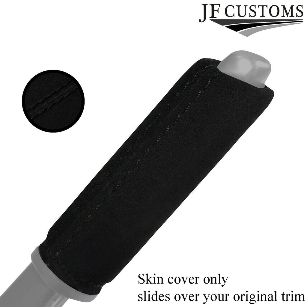 BLACK STITCH HANDBRAKE HANDLE SUEDE COVER FITS RENAULT MEGANE MK3 08-16
