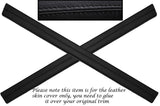 BLACK STITCH 2X DOOR INNER SILL TRIM LEATHER SKIN COVERS FITS MAZDA RX8 03-12