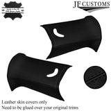 BLACK STITCH ITALIAN LEATHER PILLAR KIT COVERS FOR BMW MINI R50 R53 01-06
