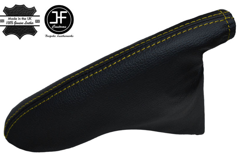 YELLOW STITCHING LEATHER HANDBRAKE GAITER FITS FORD FIESTA MK6 2002-2008