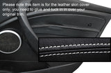 WHITE STITCH 2X FRONT DOOR CARD TRIM COVERS FITS RENAULT MEGANE MK3 08-13 5DR