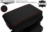 RED STITCH GENUINE LUXE-LEATHER ARMREST LID COVER FOR ALFA ROMEO 147 00-10