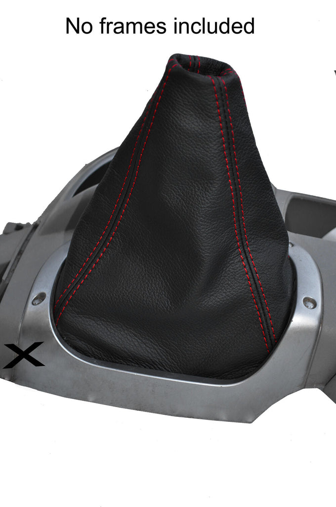 RED STITCH LEATHER AUTO AUTOMATIC HI LOW GAITER FITS MITSUBISHI L200 06-09
