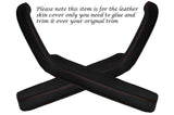 ORANGE STITCH 2X DOOR HANDLE ARMREST SKIN COVERS FITS VW GOLF MK1 JETTA CADDY