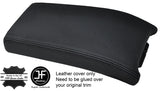 BLACK STITCH REAL LEATHER ARMREST LID COVER FITS MERCEDES CLK W208 C208 97-00