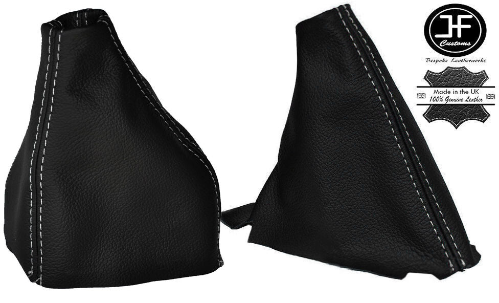 WHITE STITCH REAL LEATHER GEAR & HANDBRAKE GAITER FITS FIAT BARCHETTA 95-05
