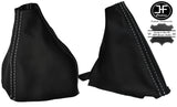 WHITE STITCH REAL LEATHER GEAR & HANDBRAKE GAITER FITS FIAT BARCHETTA 95-05