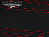 RED STITCH LEATHER 2X FRONT DOOR CARDS COVERS FOR FORD CORTINA MK3 COUPE 70-76