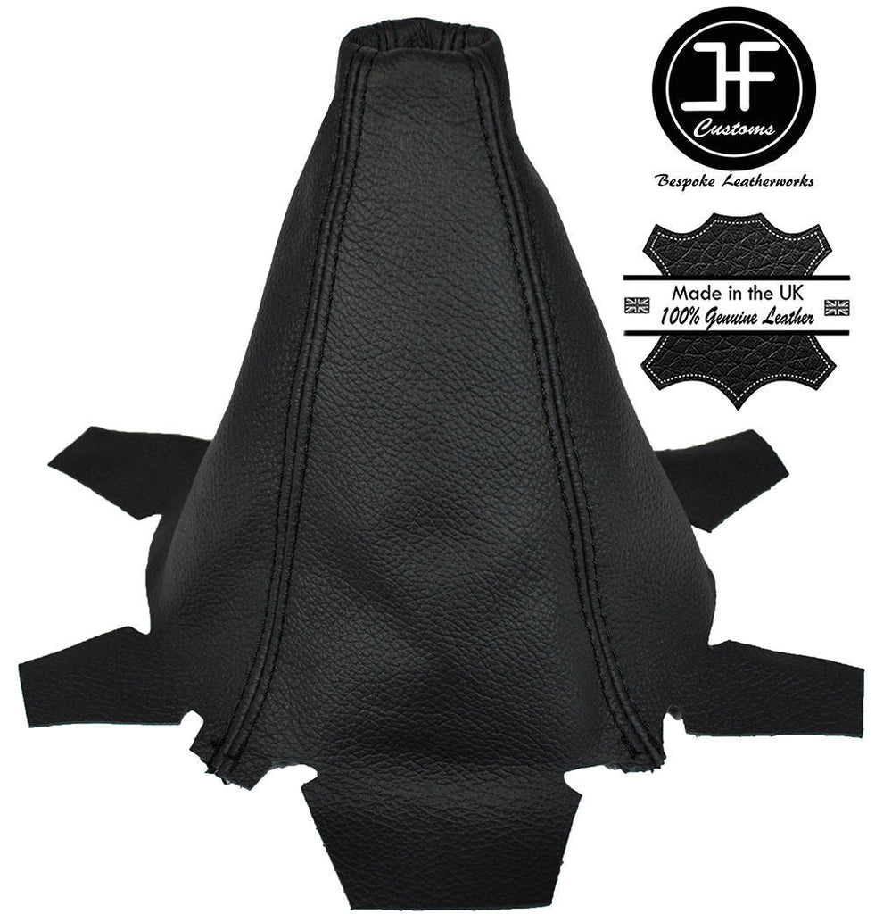 BLACK STITCHING FOR HONDA JAZZ 2009-2014 BLACK LEATHER GEAR STICK GAITER COVER