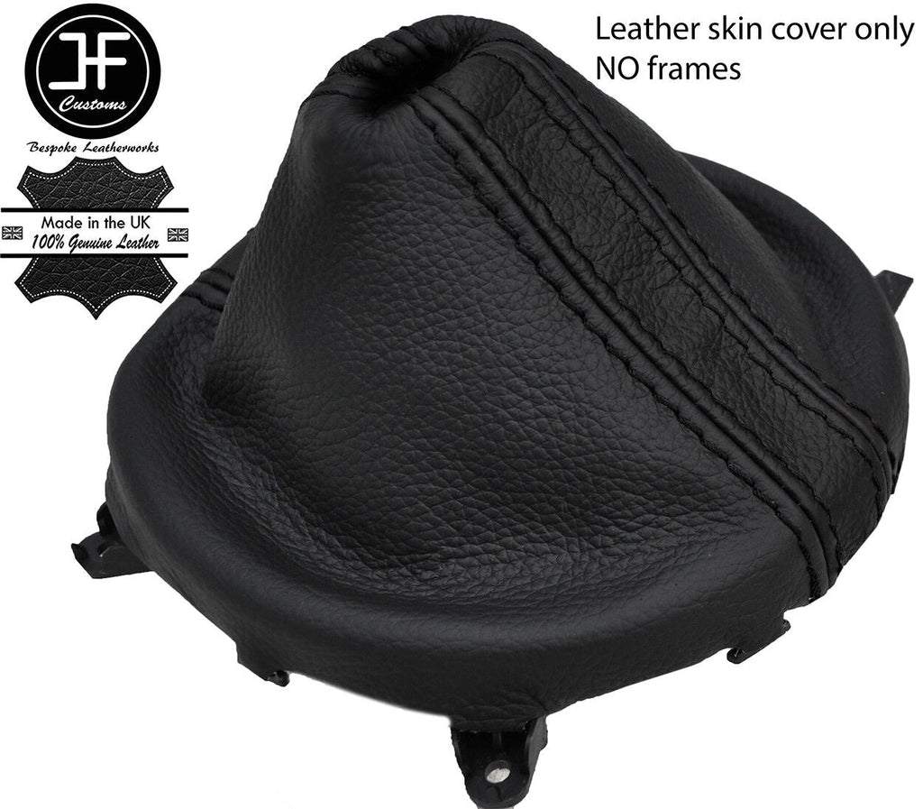 BLACK & BLACK STRIPE REAL LEATHER MANUAL GEAR GAITER FOR MAZDA MX5 MK4 15-18
