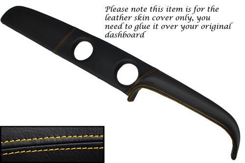 YELLOW STITCH TOP DASH DASHBOARD LEATHER SKIN COVER FITS FORD ESCORT MK1 MEXICO