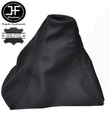 BLACK STITCH MANUAL LEATHER SKIN GEAR GAITER FITS BMW E90 E91 E92 E93 2005-2013