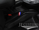 TRI STRIPE LEATHER  2X CAR KEY HOLDER PROTECTOR FITS FORD MUSTANG 2015-2020