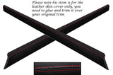 RED STITCH 2X TOP DOOR CARDS PANEL LEATHER COVERS FITS PORSCHE 911 964 89-93