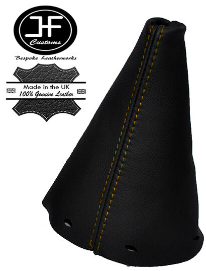 YELLOW STITCHING MANUAL LEATHER GEAR GAITER FITS MINI COOPER R50 R53 2001-2006