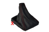 RED STITCH FITS NISSAN NAVARA D40 2006+ GEAR GAITER REAL LEATHER SHIFT BOOT NEW