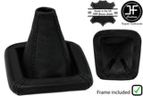 BLACK STITCH LEATHER MANUAL GEAR GAITER+PLASTIC FRAME FITS SEAT CORDOBA 99-02