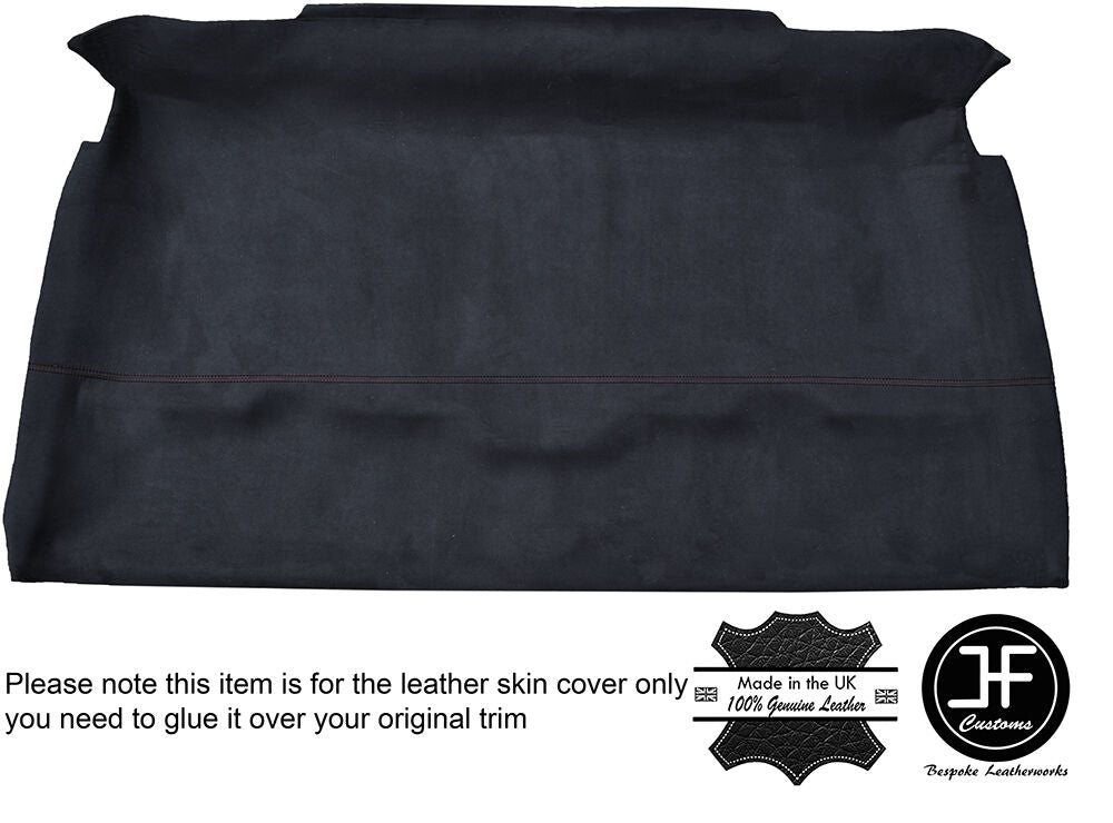 BLACK STCH ROOF HEADLINING LUXE SUEDE COVER FITS DEFENDER 90 SINGLE TRUCK CAB