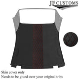 DSG2 D RED STITCH D GREY LUXE SUEDE HEADLINER COVER FOR BMW E46 CONVERTIBLE