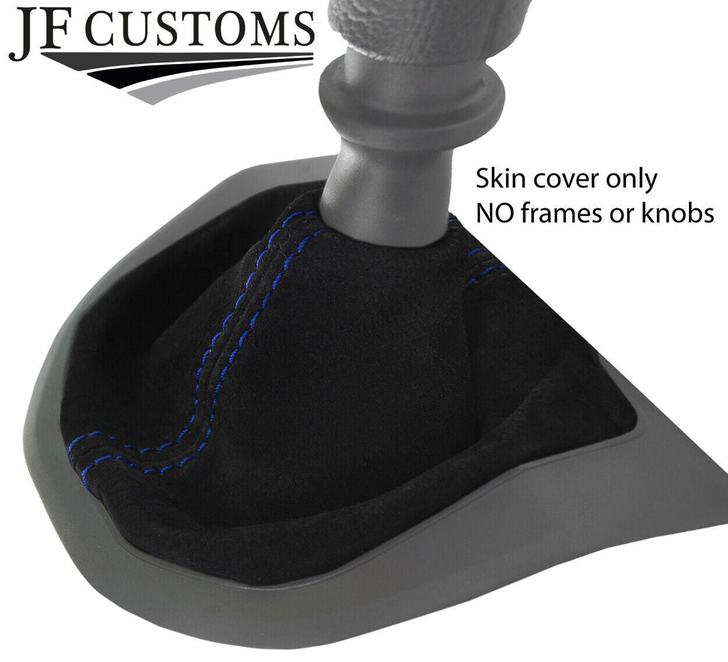 BLUE STITCHING SUEDE  MANUAL GEAR GAITER FITS VW T6 TRANSPORTER 2016-2019