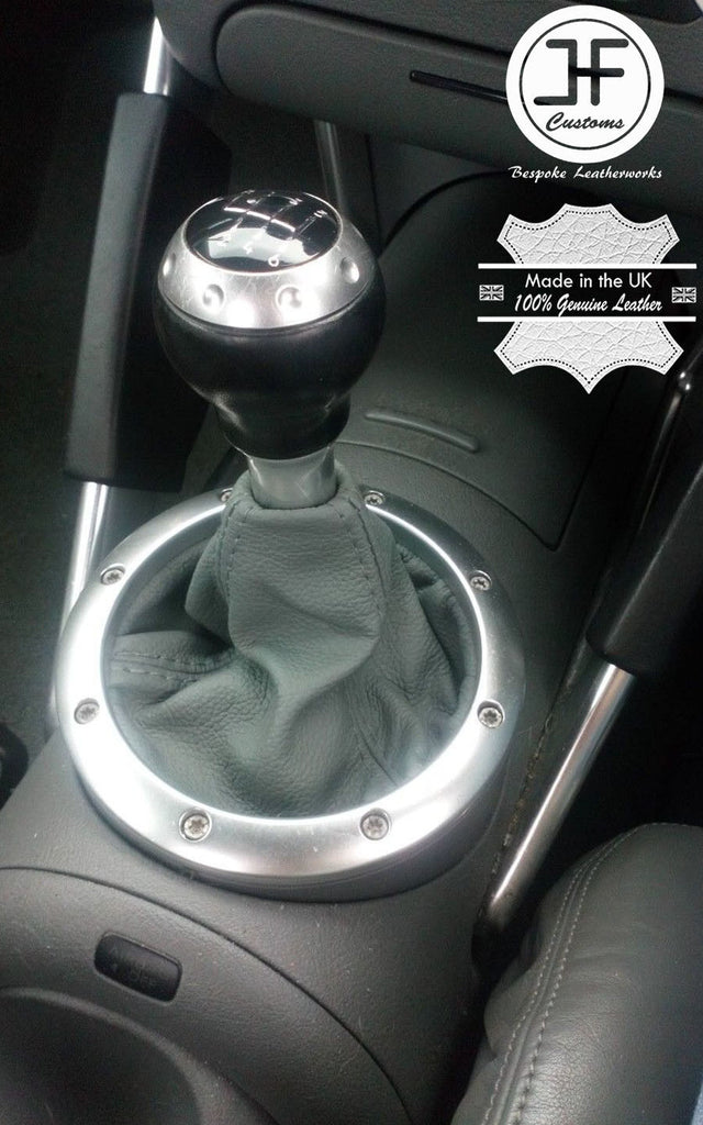 GREY TOP GRAIN LEATHER FITS AUDI TT MK1 1998-2006 GEAR GAITER SHIFT BOOT