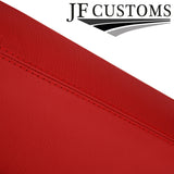 RED ITALIAN LEATHER 2X DOOR CARD COVERS FOR JAGUAR XK8 X100 COUPE 96-04