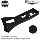 BLACK STITCH AUTOMATIC CENTRE CONSOLE LEATHER SKIN COVER FITS JAGUAR E TYPE
