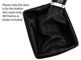 BLACK STITCHING LEATHER MANUAL GEAR GAITER FITS AUDI A6 C6 2004-2011 CUSTOM NEW