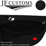 BLACK DIAMOND STITCH 2X DOOR CARDS SUEDE COVERS FITS 370Z Z34 2009-2016