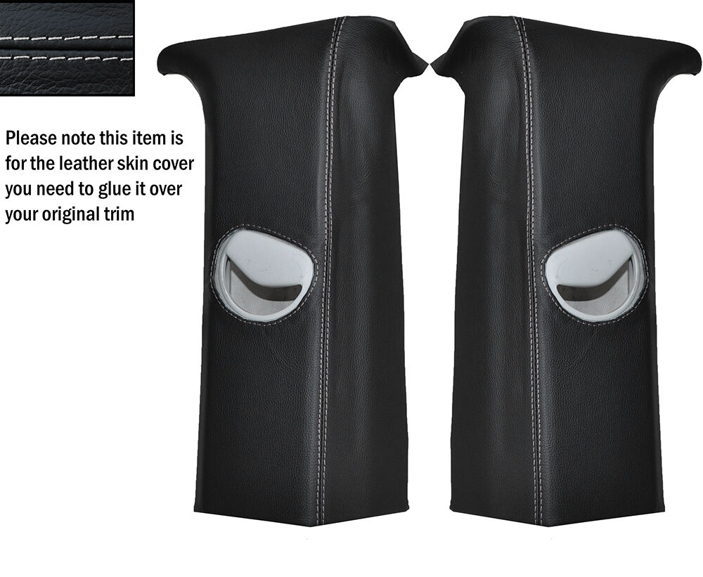 GREY STITCH 2X C POST PILLARS SKIN COVERS FITS VW T5 TRANSPORTER CARAVELLE