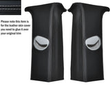 GREY STITCH 2X C POST PILLARS SKIN COVERS FITS VW T5 TRANSPORTER CARAVELLE