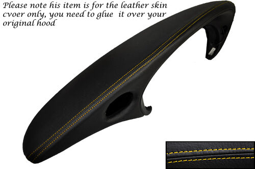 YELLOW STITCH DASH SPEEDO LEATHER SKIN COVER FITS PORSCHE CARRERA 996 1997-2004