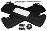 BLACK STITCHING 2X SUN VISORS LEATHER COVERS FITS FIAT BARCHETTA 1995-2005