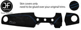 BLUE STITCH 2 PIECE DASH KIT SUEDE COVER FOR FIAT 500 & ABARTH 07-16 STYLE 2