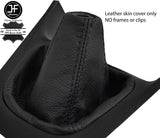 BLACK STITCH TOP GRAIN REAL LEATHER MANUAL GEAR GAITER FITS HYUNDAI I10 07-2014